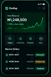 Owllup Studio mobile dashboard